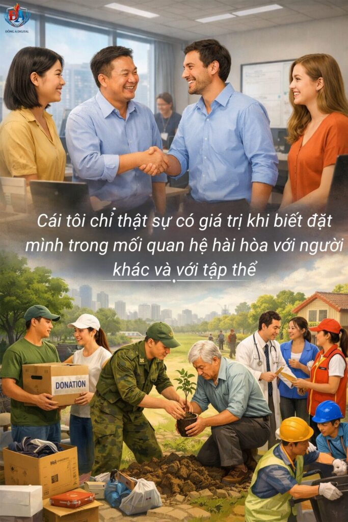 Giá trị của mỗi cá nhân nằm ở khả năng tạo điều tốt đẹp cho cộng đồng