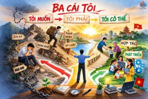 Ba Cái Tôi trong công việc và cuộc sống dễ tạo mâu thuẫn, nhưng cũng có thể hóa giải bằng lắng nghe, thấu hiểu và đặt lợi ích chung lên trên tự ái cá nhân.