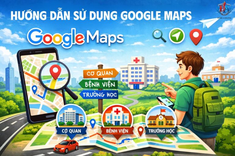Hướng dẫn sử dụng Google Maps để tìm địa điểm cơ quan, trường học, bệnh viện ...
