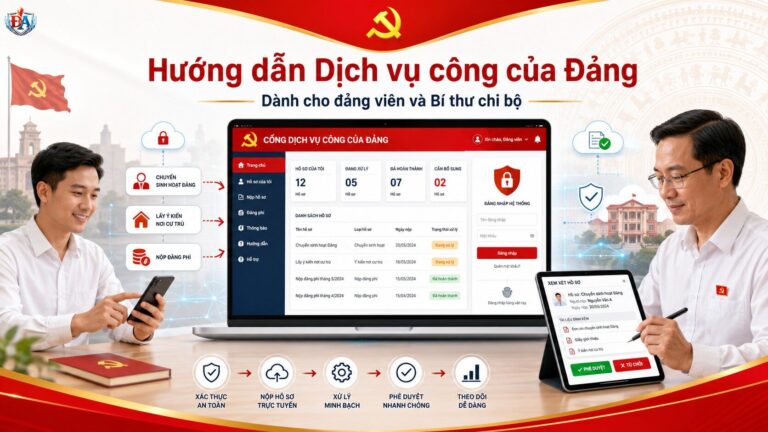 Hướng dẫn sử dụng Dịch vụ công của Đảng dành cho đảng viên và Bí thư chi bộ